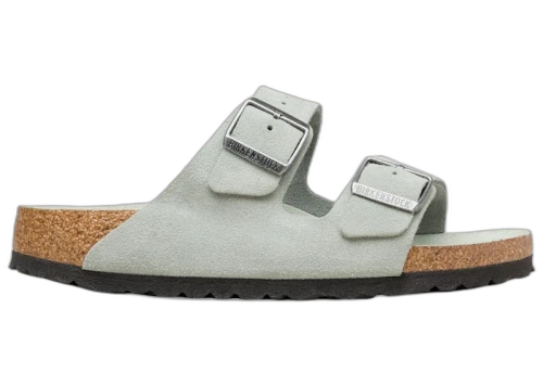 Birkenstock Arizona Soft Footbed Suede Leather Pure Sage Tonal