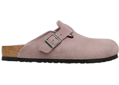 Birkenstock Boston Soft Footbed Suede Leather Faded Purple