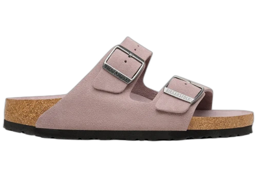 Birkenstock Arizona Soft Footbed Suede Leather Faded Purple Tonal