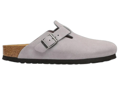 Birkenstock Boston Suede Leather Lavender Sky