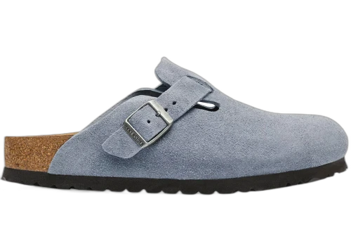 Birkenstock Boston Suede Leather Stone Blue