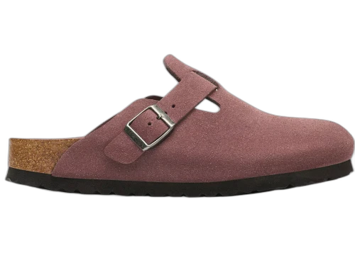 Birkenstock Boston Soft Footbed Suede Leather Pepper