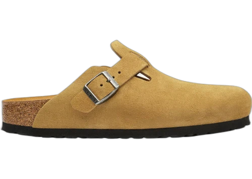 Birkenstock Boston Soft Footbed Suede Leather Cork Brown
