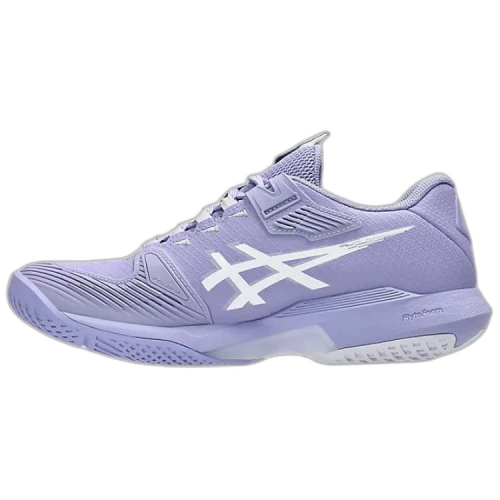 ASICS SOLUTION SPEED FF 4 Synthetic Leather Tennis Shoes Women's Blue Bell Floral/White