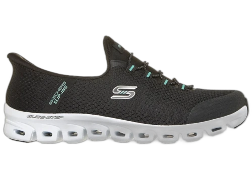 Skechers Slip-ins Glide-Step Pursuit Black Turquoise (Women's)