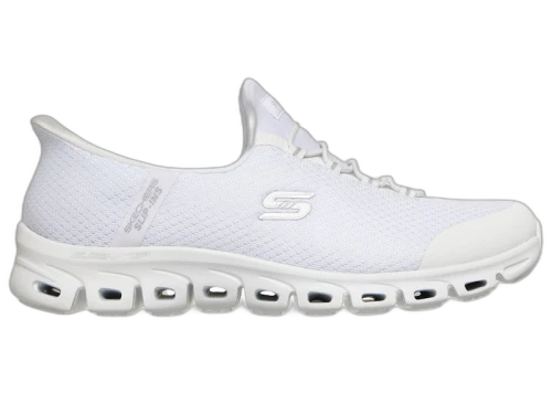 Skechers Slip-ins Glide-Step Pursuit White Silver (Women's)