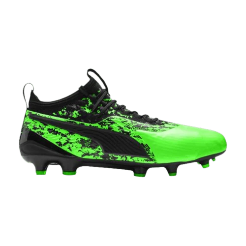 PUMA One 19.1 FG AG 'Black Green Gecko'