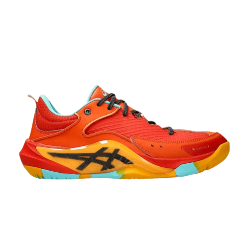 ASICS UNPRE ARS 3 Comfortable Low top Basketball Shoes Unisex Orange Black