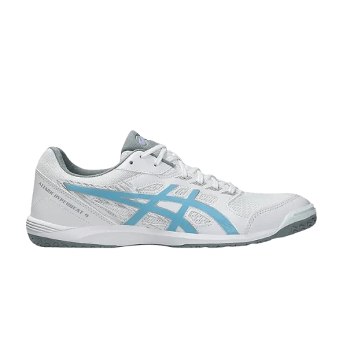 ASICS Attack Hyperbeat 4 Breathable Support Low top Table Tennis Shoes Unisex White Blue