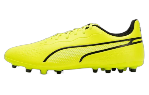 PUMA King Match MG Cleats 'Solar Yellow Black'
