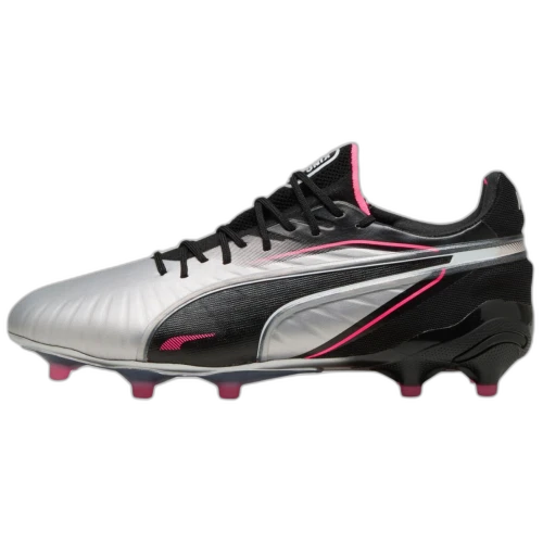 Puma King Ultimate FG/AG Silver Black Sun Struck White