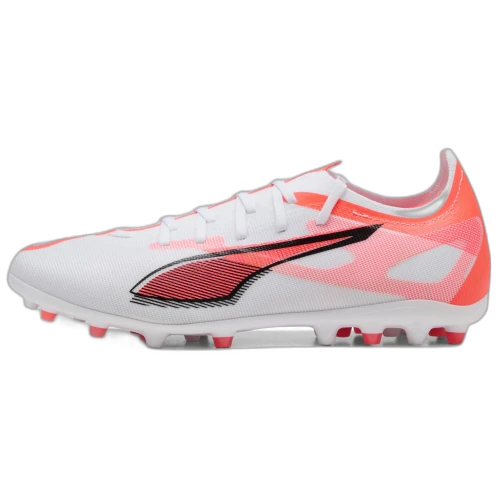 PUMA Ultra 5 Match MG Multi Ground Abrasion Resistant Soccer Shoes Men's White