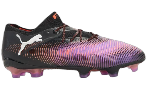 Puma Future 8 Ultimate Low FG Black White Glowing Red