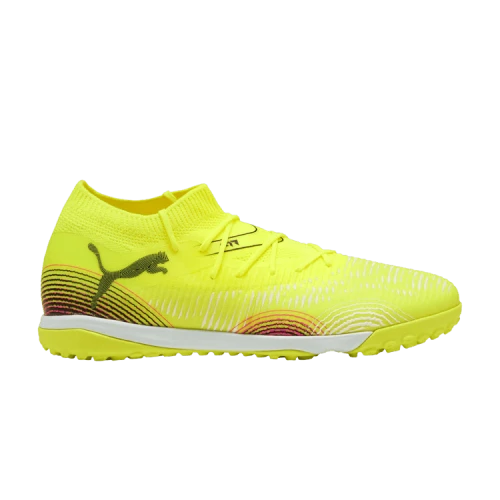 PUMA FUTURE 8 MATCH Comfortable And Lightweight Abrasion Resistant Soccer Shoes Unisex Yellow