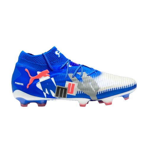 Puma Future 8 Ultimate Forever FG White Ultra Blue Feather Gray Black Glowing Red