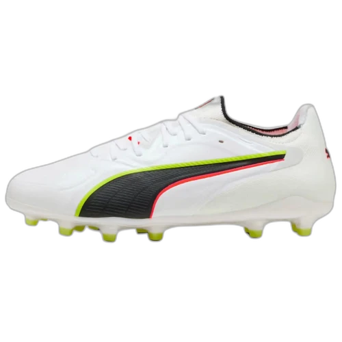 PUMA King 20 Soccer Shoes Unisex White Black