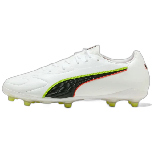 PUMA King 20 Soccer Shoes Unisex White Black