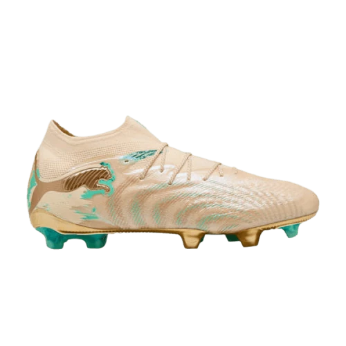 PUMA Future 9 Natural Grass Soccer Shoes Unisex Light Beige Glaze Blue