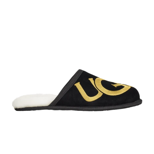 UGG Scuff Logo Slipper Black Gold