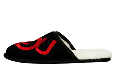 UGG Scuff Logo Slipper Black Red