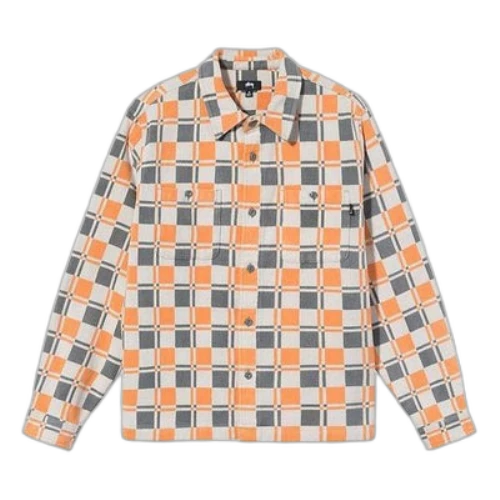 Stussy Brent Plaid L/S Shirt 'Tan'