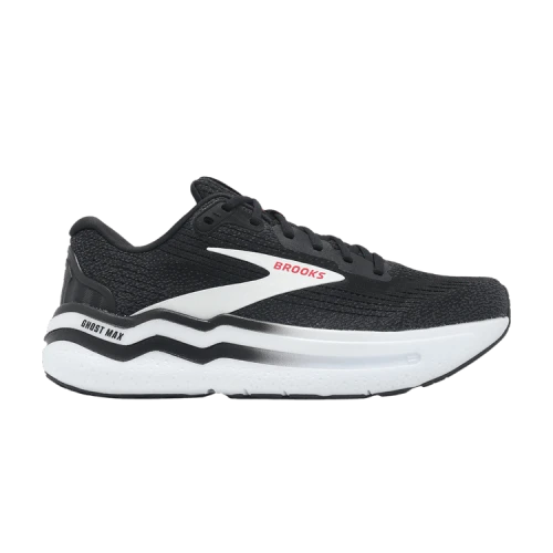 Brooks Ghost Max 2 Black White Fiery Red