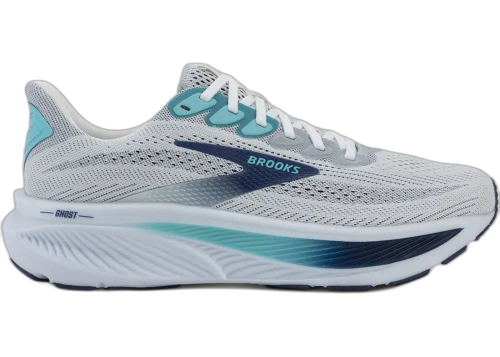 Brooks Ghost 17 White Beacon Blue Ipanema