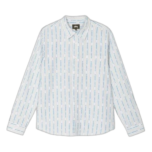 Stussy Jacquard Logo Stripe Shirt 'White'