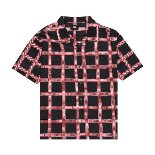Stussy Hand Drawn Plaid Shirt 'Black'