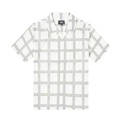 Stussy Hand Drawn Plaid Shirt 'Off White'