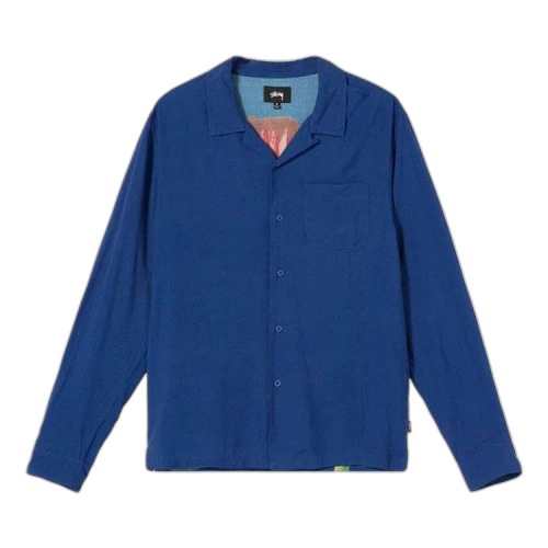 Stussy Big Poppy Long-Sleeve Shirt 'Blue'