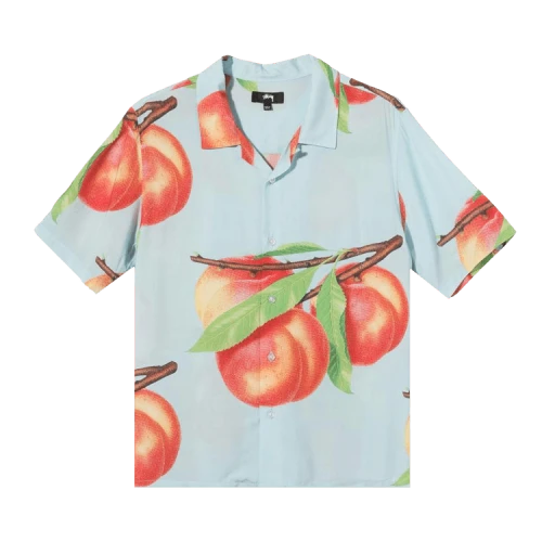 Stussy Peach Pattern Shirt 'Light Blue'