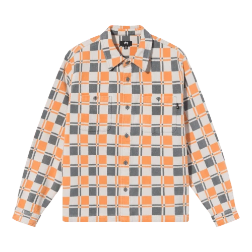 Stussy Brent Plaid Long-Sleeve Shirt 'Tan'