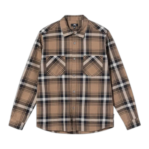 Stussy Classic Bailey Plaid Long-Sleeve Shirt 'Brown'