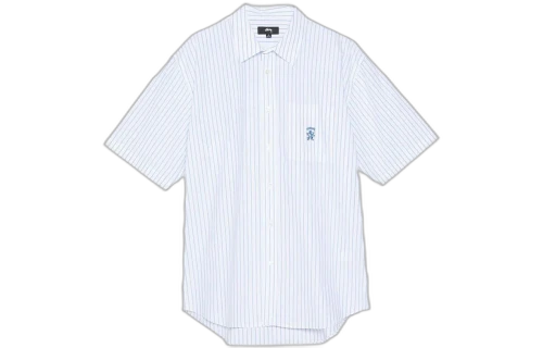Stussy Boxy Striped S/S Shirt 'White'