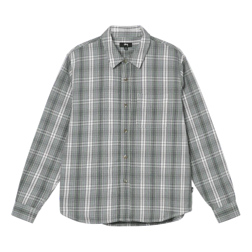 Stussy Beach Plaid Shirt 'Charcoal'