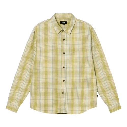 Stussy Beach Plaid Shirt 'Lime'