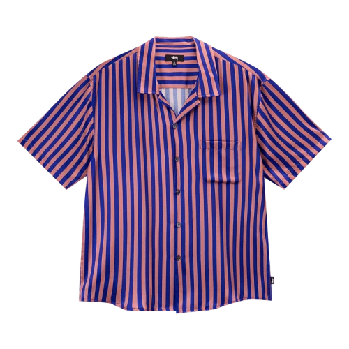 Stussy Striped Silk Shirt 'Blue'