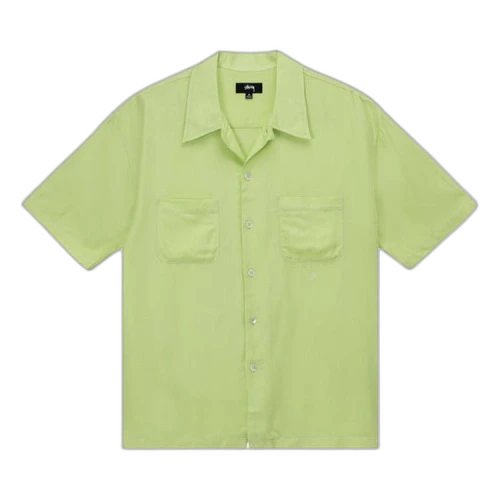 Stussy Contrast Pick Stitched Shirt Lime