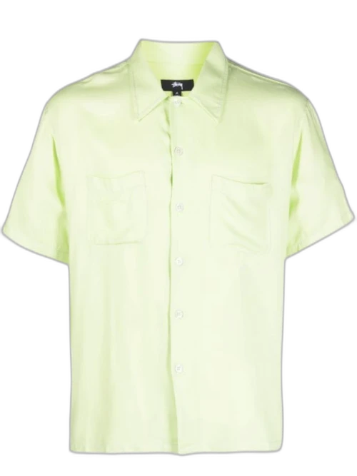 Stussy Contrast Pick Stitched Shirt Lime