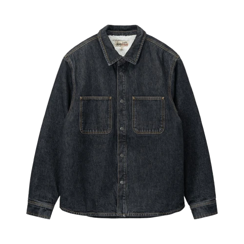 Stussy Sherpa Lined Denim Shirt 'Black'