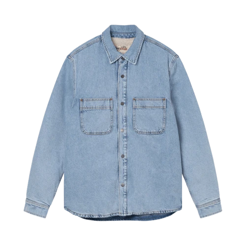Stussy Sherpa Lined Denim Shirt 'Light Denim'