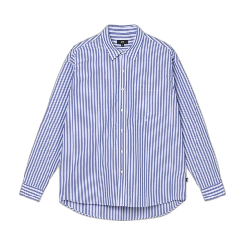 Stussy Classic Poplin Shirt 'Blue Stripe'
