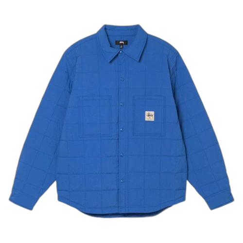 Stussy Quilted Fatigue Shirt Blue