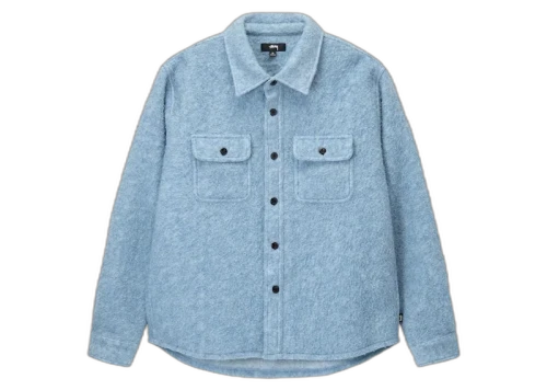 Stussy Casentino Wool CPO Shirt Light Blue
