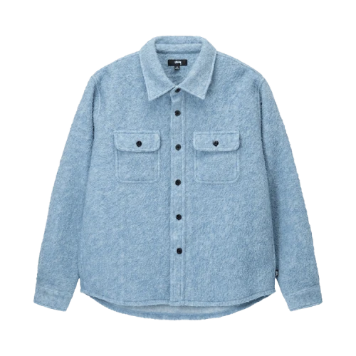 Stussy Casentino Wool Cpo Shirt 'Light Blue'