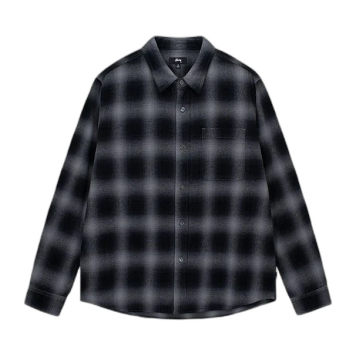 Stussy Pete Plaid Shirt Charcoal