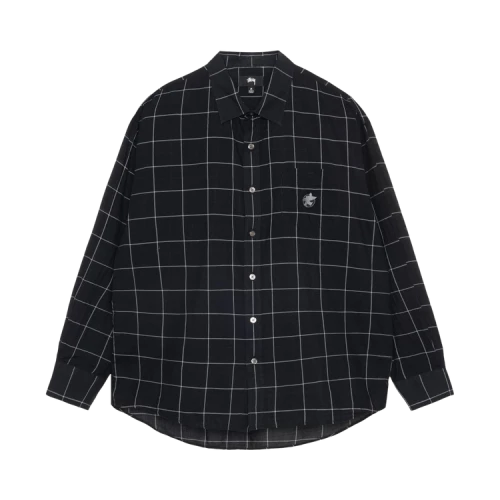 Stussy Light Weight Classic Shirt 'Black Windowpane'