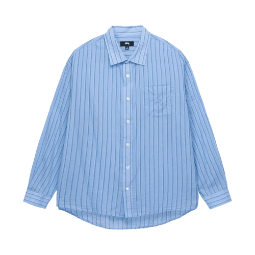 Stussy Light Weight Classic Shirt 'Blue Stripe'
