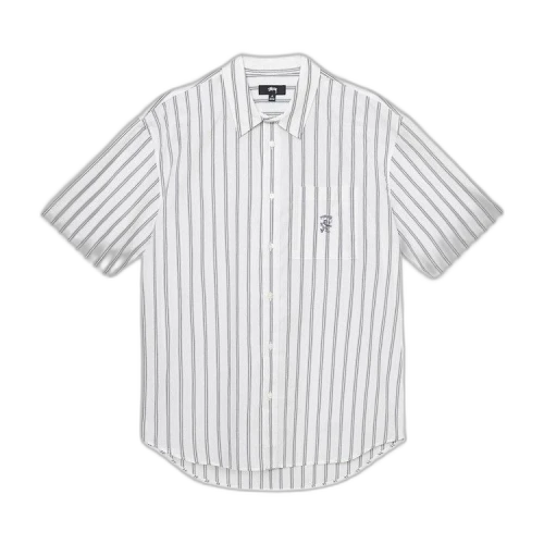 Stussy Boxy Striped Short-Sleeve Shirt 'Off White Stripes'